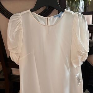 ANTONIO MELANI Cream Puff Sleeve Blouse